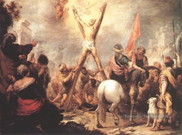  espagnol Tableaux - Le Martyre de St Andrew espagnol Baroque Bartolome Esteban Murillo